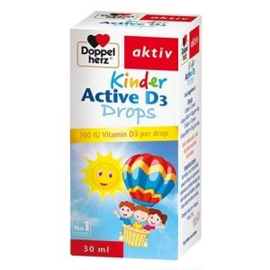 Doppelherz Kinder Active D3 Drop Syrup (30ml) – Thực phẩm bổ sung VITAMIN D3, giúp xương CHẮC KHỎE