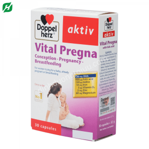 Viên uống VITAL PREGNA DOPPELHERZ (hộp 30 viên) – Bổ sung VITAMIN VÀ KHOÁNG CHẤT cho phụ nữ mang thai