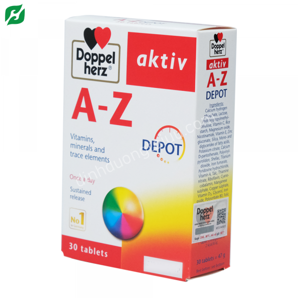 Doppelherz A-Z Depot (30 viên) - Thực Phẩm Bảo Vệ Sức Khỏe Thương Hiệu Doppelherz Bổ Sung Vitamin Và Khoáng Chất