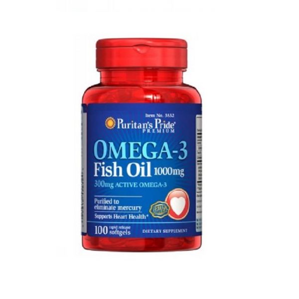 OMEGA-3 FISH OIL 1000mg – Viên uống dầu cá giúp BỔ MẮT, NÃO, TIM MẠCH và TĂNG CƯỜNG HỆ MIỄN DỊCH cho cơ thể