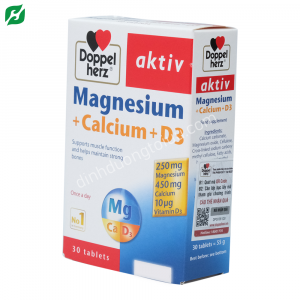 Thực phẩm chức năng Doppelherz Magnesium+Calcium+D3 (30 viên) – Viên uống bổ sung Magnesium Calcium và D3 giúp XƯƠNG CHẮC KHỎE