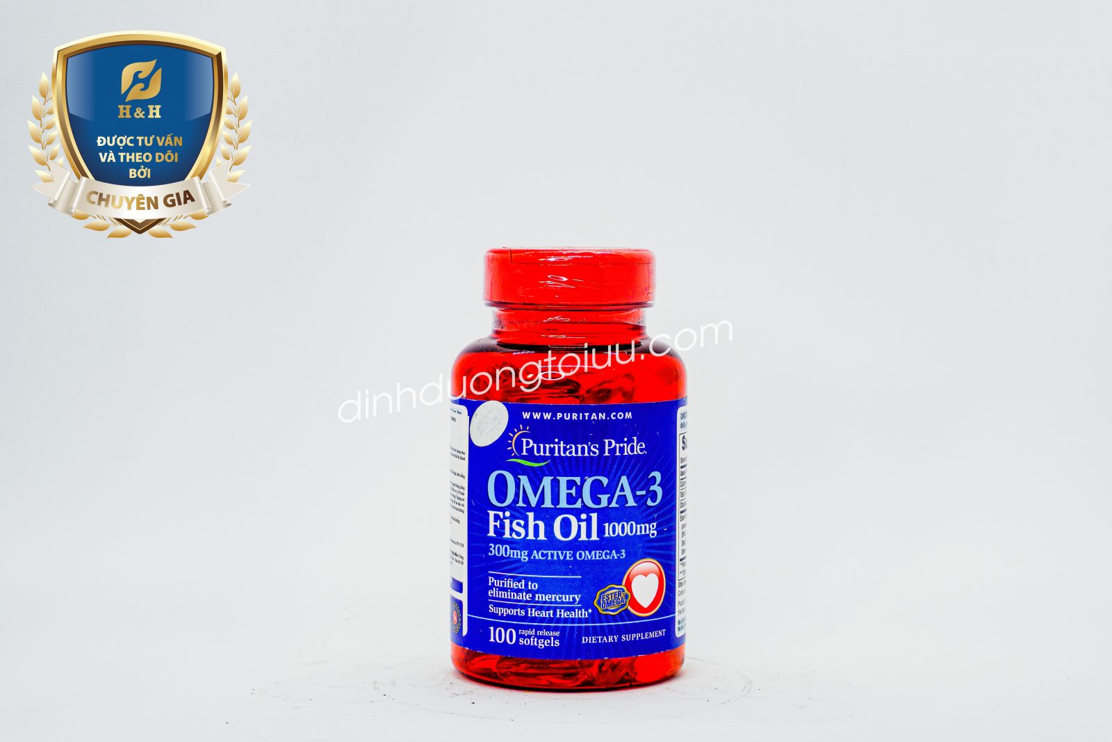 Viên uống dầu cá Omega-3 Fish Oil 1000mg - Tăng cường sáng mắt, hỗ trợ đẹp da