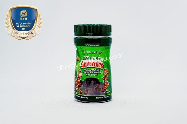 Viên nhai kẹo dẻo bổ sung Vitamin - Puritan's Pride Children's Multivitamins & Minerals Gummies