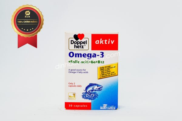 Sản phẩm Doppelherz Aktiv OMEGA-3 giúp hỗ trợ tăng cường trí não và sức khỏe cho người dùng