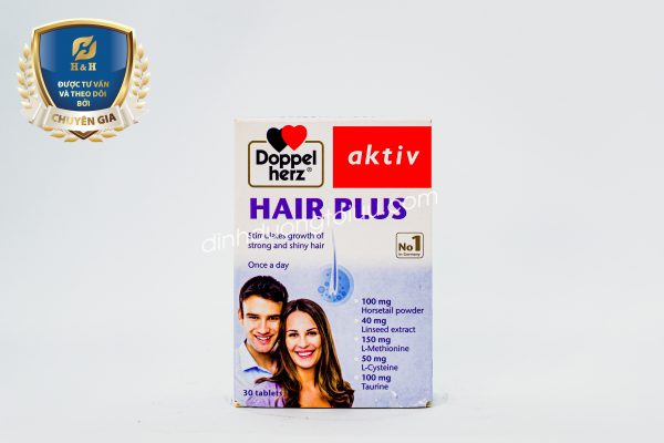 Viên uống Doppelherz Aktiv Hair Plus 30 viên của Đức giúp chăm sóc tóc từ bên trong