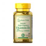 Puritan’s Pride Vitamin D3 25mcg (1000IU) – Viên uống bổ sung Vitamin D3 cần thiết cho cơ thể
