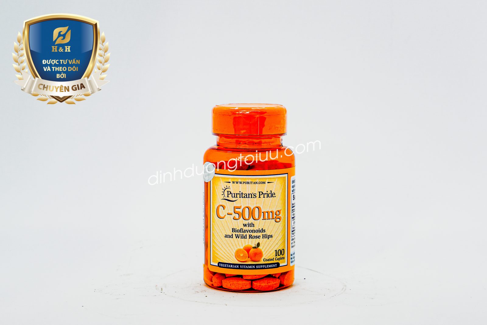 Thực phẩm chức năng Puritan's Pride Vitamin C-500mg with Protective Bioflavonoids & Wild Rose Hips 100 viên