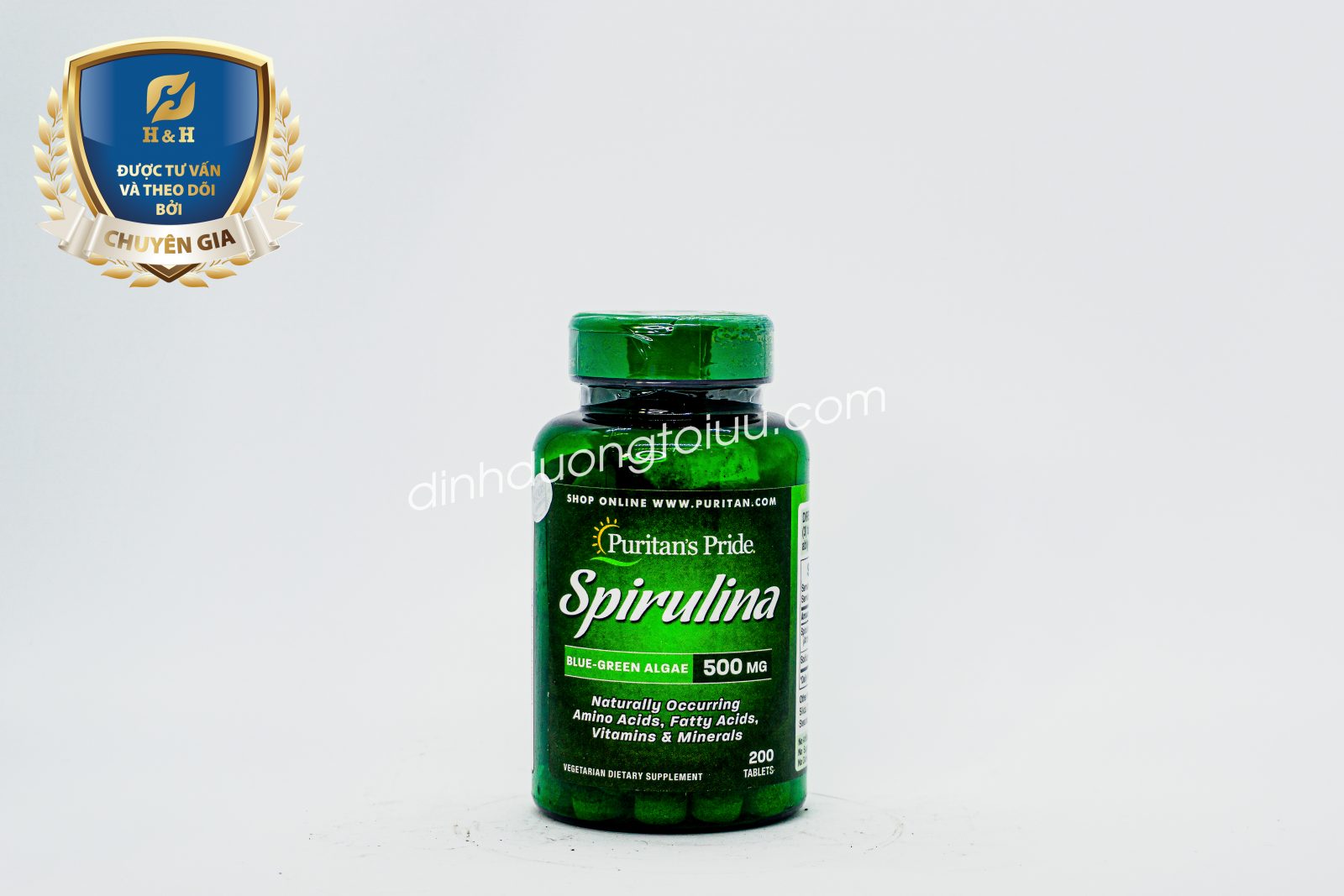 Tảo xoắn Puritan’s Pride Spirulina 500mg là sản phẩm bổ sung nhiều loại enzyme thực vật tốt cho cơ thể