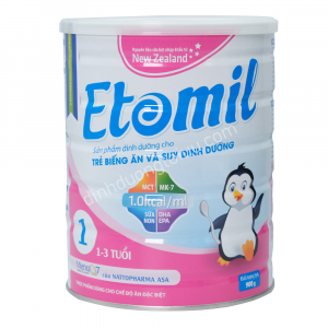 Sữa Etomil số 1 – Sữa cao năng lượng dành cho trẻ biếng ăn, suy dinh dưỡng