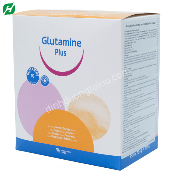 Bột Glutamine Plus Orange (30 gói) - Dinh dưỡng cho bệnh nhân sau phẫu thuật và viêm nhiễm mãn tính