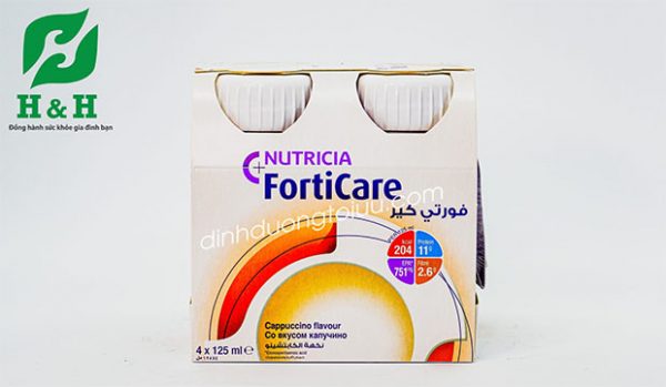 Sữa FORTICARE Nutricia Hà Lan (125ml x4) – Dinh dưỡng chuyên biệt cho bệnh nhân UNG THƯ