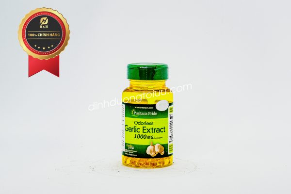 Tinh dầu tỏi Puritan's Pride Odorless Garlic Extract 1000 mg- Tăng cường đề kháng, hỗ trợ tim mạch
