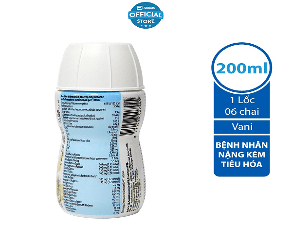 Sữa nước Vital 1.5kcal 200ml - Dinh dưỡng cho người bệnh kém tiêu hóa