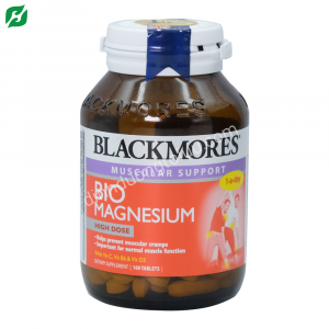 Blackmores Bio Magnesium (Chai 100 viên) –  Viên uống hỗ trợ chức năng cơ bắp, sức khỏe tim mạch và xương khớp