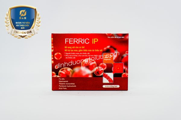 Sản phẩm FERRIC IP 50mg giúp hỗ trợ tạo máu, giảm thiếu máu do thiếu máu, thiếu sắt