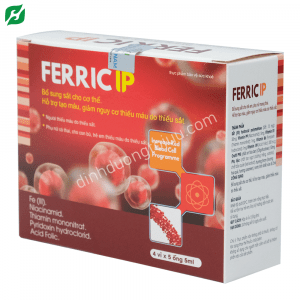 FERRIC IP 50mg (Hộp 20 ống) – Thực phẩm chức năng BỔ SUNG SẮT, HỖ TRỢ TẠO MÁU