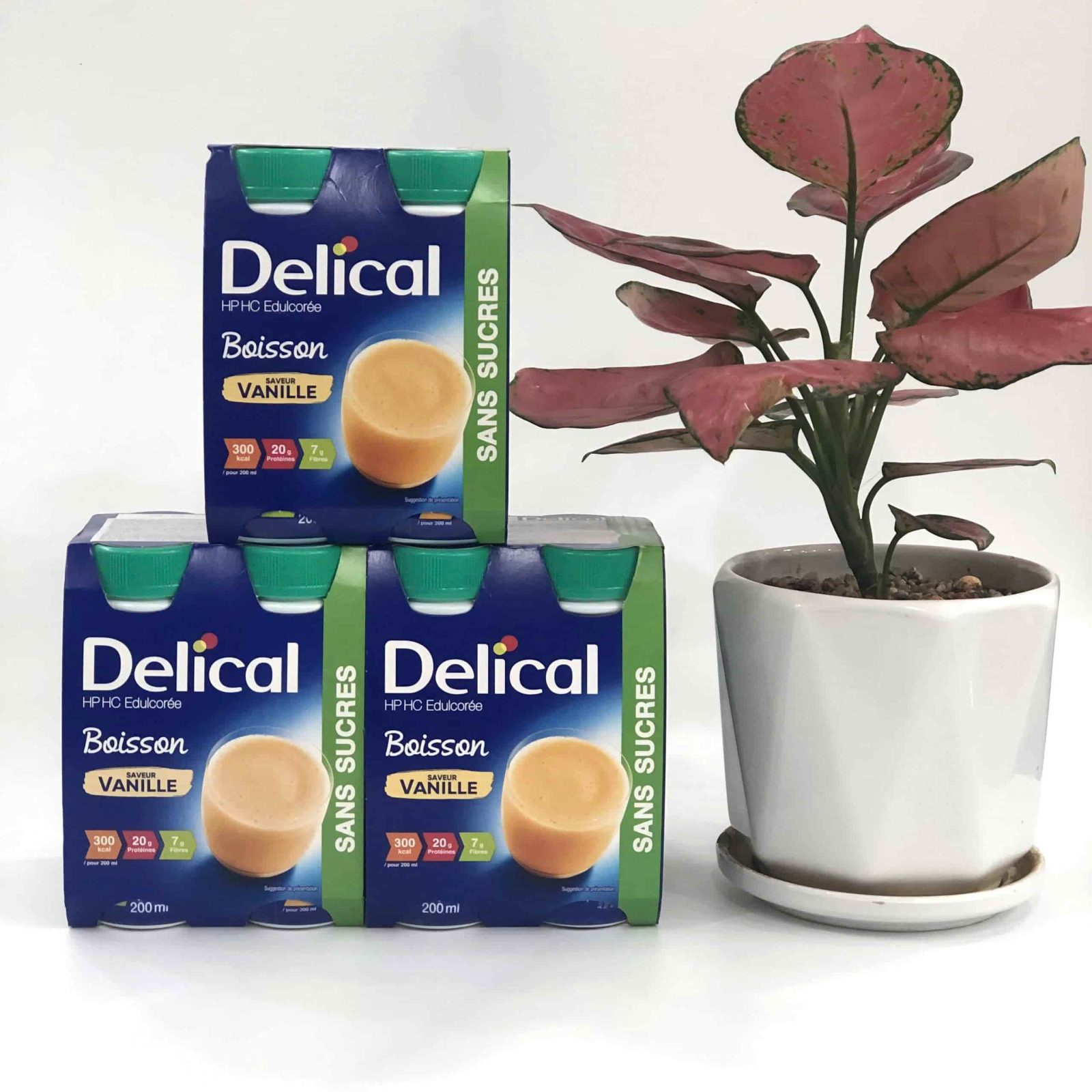 Lactalis Nutrition Santé – Delical Boisson HP HC Edulcorée Vanille/Cafe – Chai 200ml