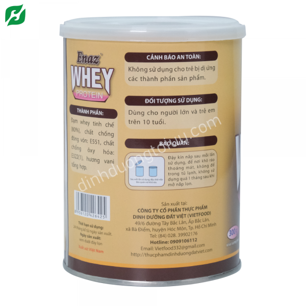 Bột Enaz Whey Protein (Hộp 300g) - Bột bổ sung chất đạm cho người suy kiệt, ăn uống kém