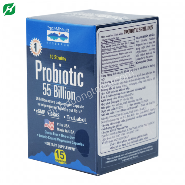 Minerals Probiotic 55 Billion - Viên uống bổ sung lợi khuẩn, tăng cường sức khỏe cho hệ tiêu hóa