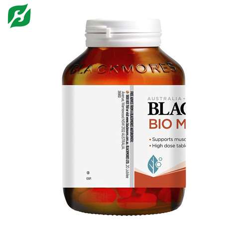 Blackmores Bio Magnesium (Chai 100 viên) –  Viên uống hỗ trợ chức năng cơ bắp, sức khỏe tim mạch và xương khớp