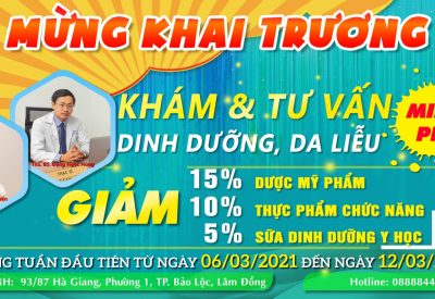 Tưng bừng Khuyến Mãi NHÂN DỊP KHAI TRƯƠNG Chi nhánh 3 H&H Nutrition Tại Lâm Đồng Ngày 06/03/2021