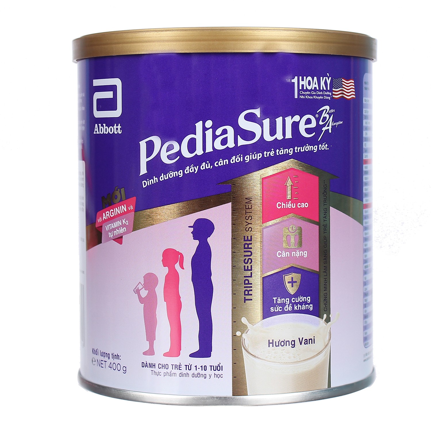 Sữa Pediasure 400g – Sữa dinh dưỡng cho trẻ biếng ăn, chậm tăng cân Pediasure BA Hoa Kỳ