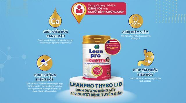 Sữa Lean Pro Thyro Lid - Dinh dưỡng cho người kiêng I - ốt, dễ hấp thu