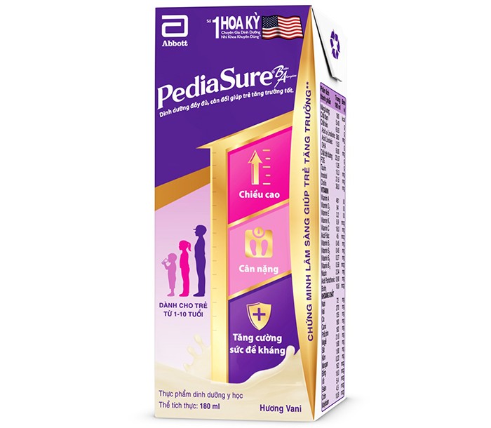 Sữa Pediasure 180ml – Dinh dưỡng đầy đủ, cân đối giúp trẻ tăng trưởng tốt