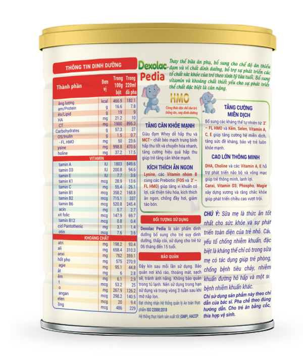 Sữa Dexolac Pedia - Dành cho bé biếng ăn, suy dinh dưỡng