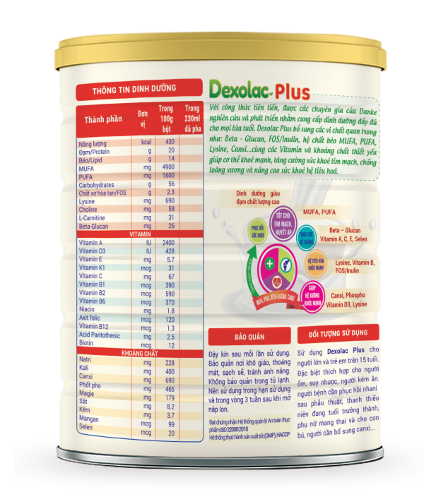 Sữa Dexolac Plus - Tăng cường sức khoẻ