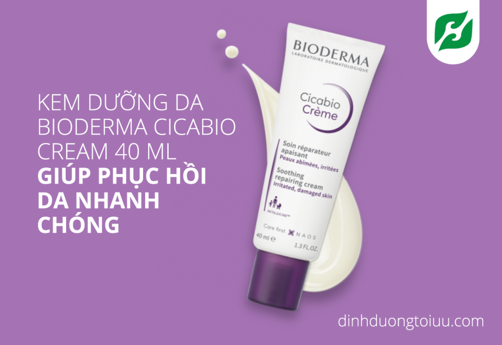 Kem dưỡng da Bioderma Cicabio Cream 40ml giúp phục hồi da nhanh chóng