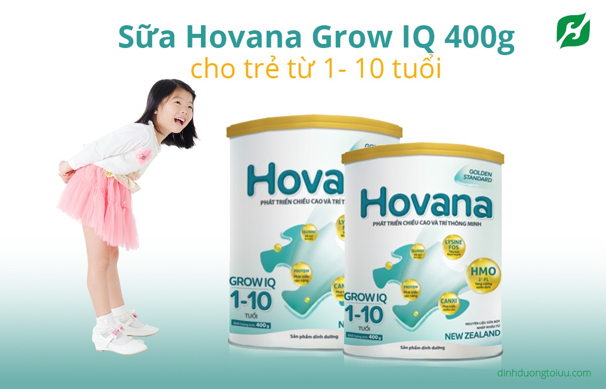 Sữa Hovana Grow IQ 400g cho trẻ từ 1- 10 tuổi