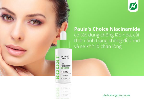 Paula's Choice Niacinamide có tác dụng chống lão hóa, cải thiện tình trạng không đều mờ và se khít lỗ chân lông