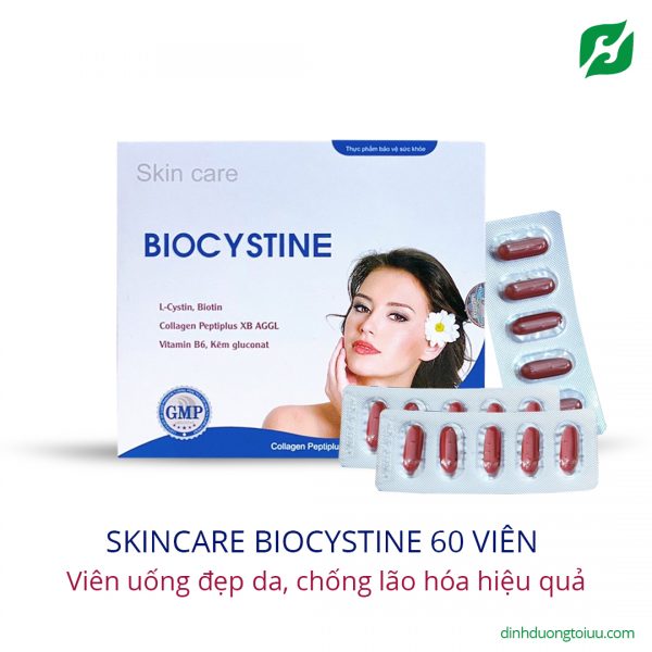 Skincare Biocystine 60v - Viên uống đẹp da, chống lão hóa hiệu quả