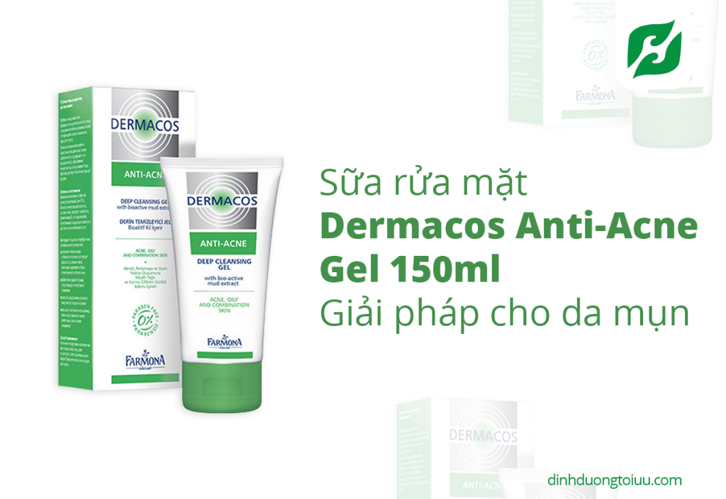 Sữa rửa mặt Dermacos Anti-Acne Gel 150ml - Giải pháp cho da mụn