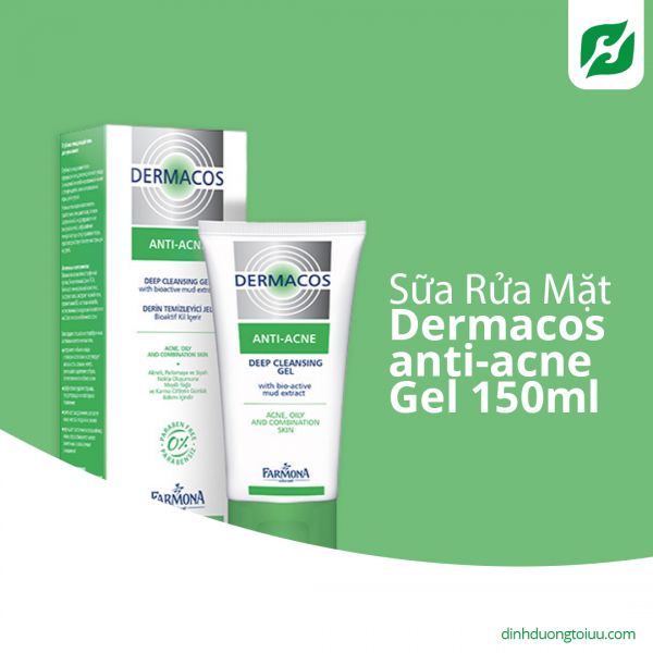 Sữa Rửa Mặt Dermacos anti-acne Gel 150ml
