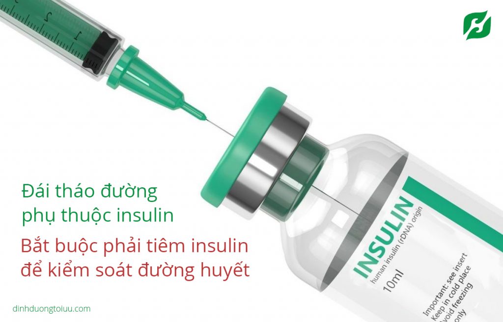 Đái tháo đường phụ thuộc insulin bắt buộc phải tiêm insulin để kiểm soát đường huyết