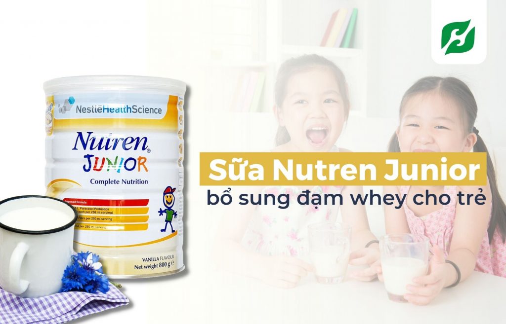 Sữa Nutren Junior bổ sung đạm whey cho trẻ