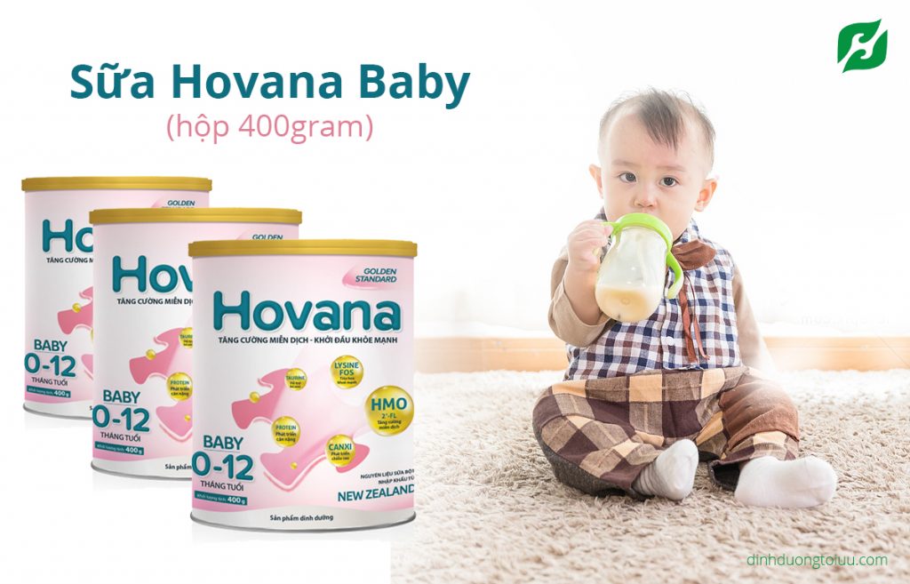 Sữa Hovana Baby (hộp 400gram) cho trẻ biếng ăn chậm lớn từ 0-12 tháng tuổi