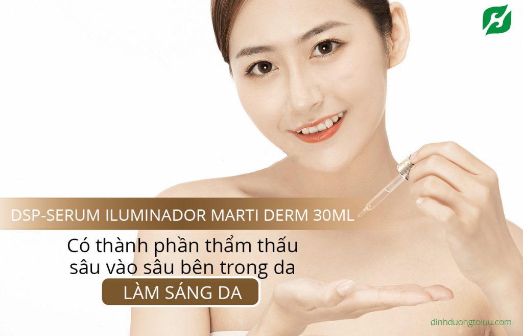 DSP-Serum Iluminador Marti Derm 30ml có thành phần thẩm thấu sâu vào sâu bên trong da làm sáng da