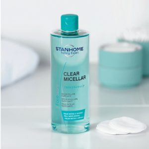 Stanhome CLEAR MICELLAR 400ml – Nước rửa mặt và tẩy trang chuyên biệt cho da dầu, mụn