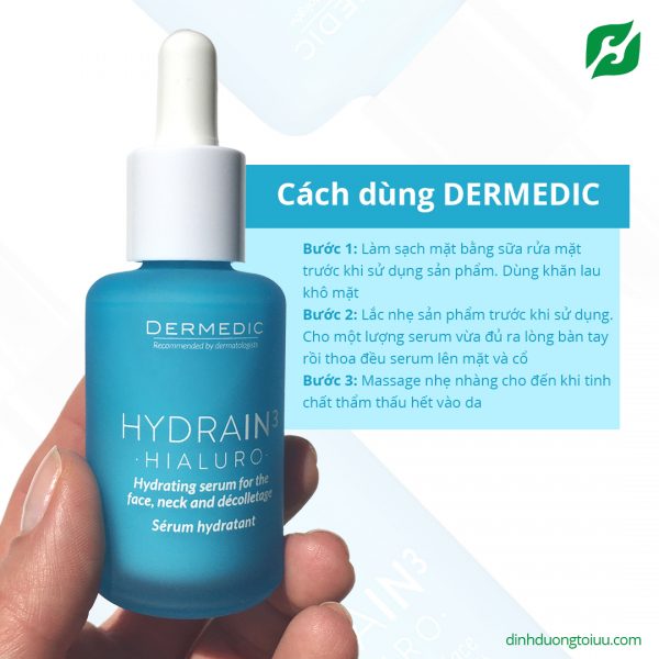 Cách dùng DERMEDIC Hydrain3 Serum 30ml