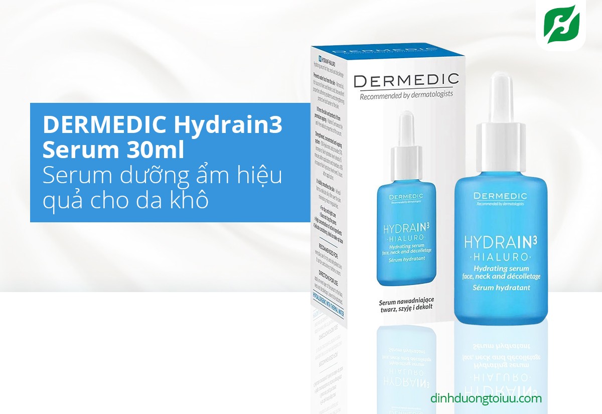 DERMEDIC Hydrain3 Serum 30ml - Serum dưỡng ẩm hiệu quả cho da khô