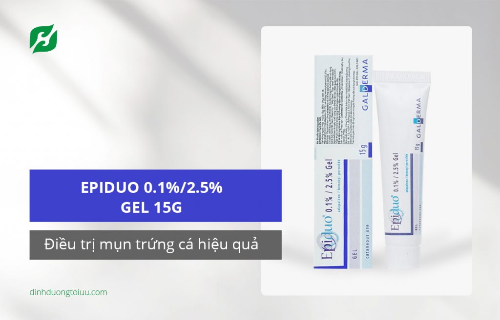 Điều trị mụn trứng cá hiệu quả với Epiduo 0.1%/2.5% gel 15g