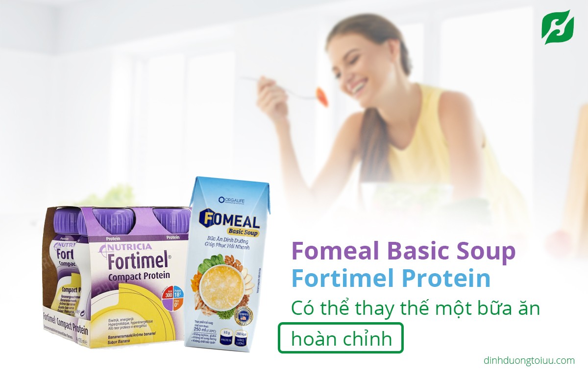 Fomeal Basic Soup, Fortimel Protein có thể thay thế một bữa ăn hoàn chỉnh