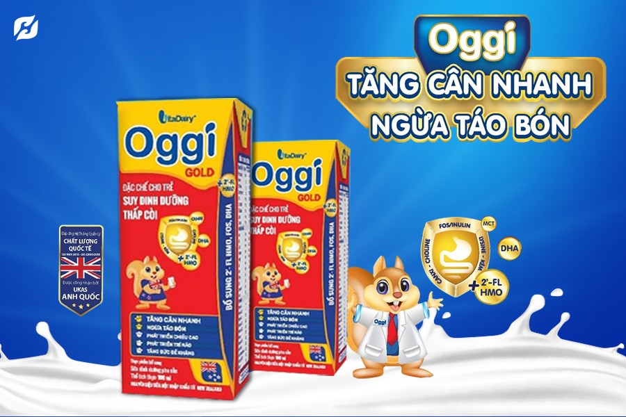 Sữa Vitadairy Oggi Gold 110ml, 180ml - Dinh dưỡng cho trẻ nhẹ cân, thấp còi.