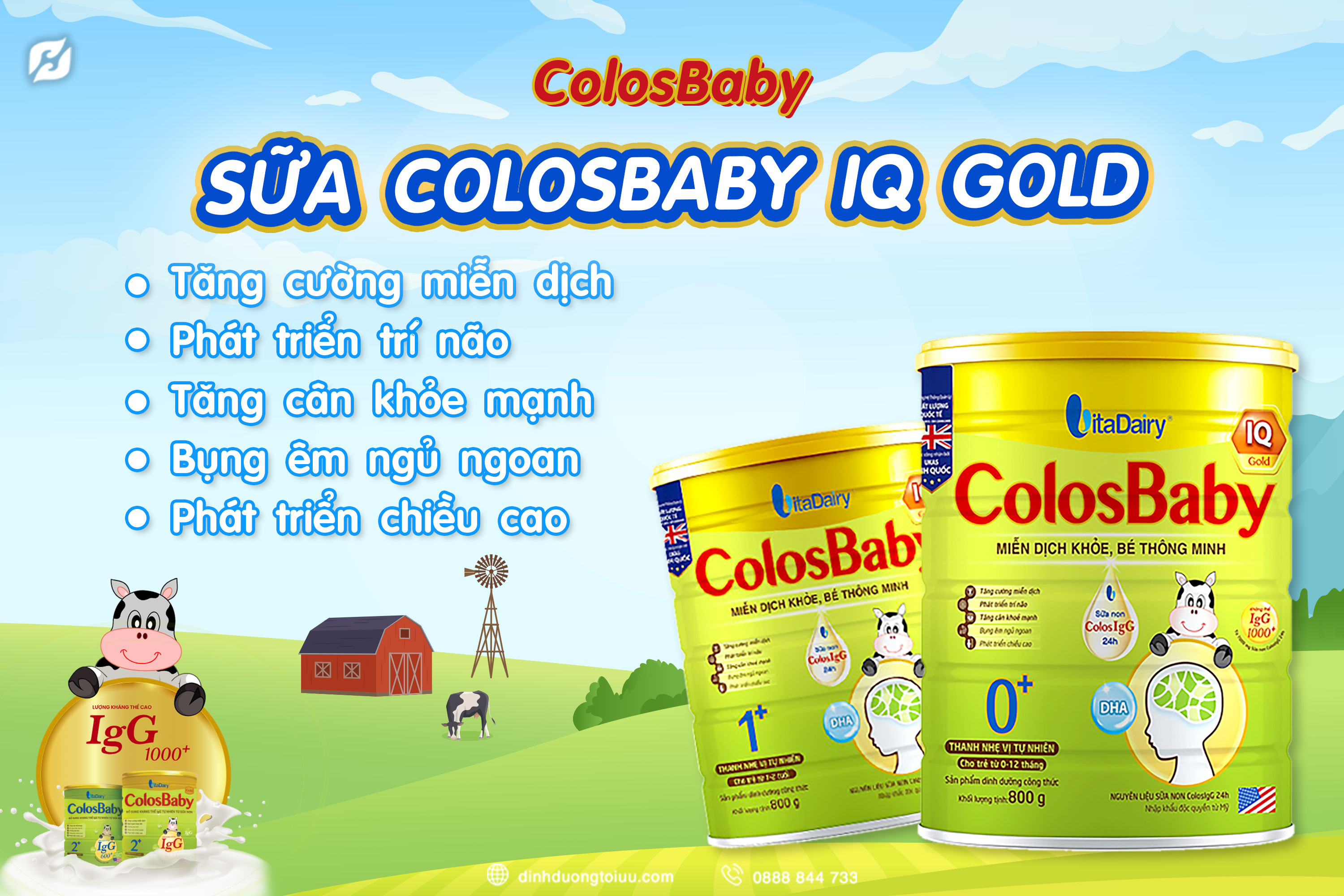 ColosBaby IQ Gold và công dụng nổi bật dành riêng cho trẻ đến từ công ty VitaDairy