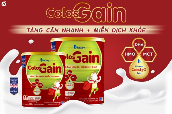 Sữa COLOS GAIN 0+ 800g cho bé tăng cân nhanh - miễn dịch khỏe
