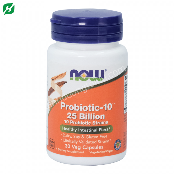 Probiotic-10 25 Billion Now - Viên uống cân bằng hệ vi lợi khuẩn, giảm rối loạn tiêu hoá