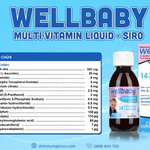 Wellbaby Multi-vitamin Liquid – Siro bổ sung Vitamin và Khoáng chất cho trẻ 